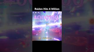 Raiden Hits 4 Million raiden genshinimpact hoyocreators [upl. by Tawney]