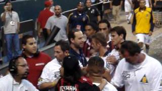 Beckham Confronts LA Riot at AC Milan vs LA Galaxy Game [upl. by Newel323]