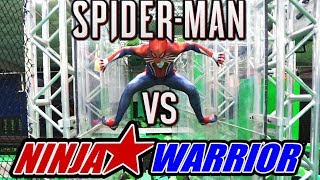 SpiderMan VS Ninja Warrior Course [upl. by Eilyw308]