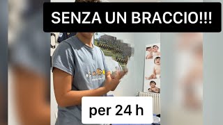 SENZA un braccio per 24h  mi sono rotto il braccio… [upl. by Sairtemed]