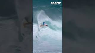 DEIVID FAZ DUAS MANOBRAS MAS É ELIMINADO NA 3ª FASE EM SUNSET BEACH  SURFE WSL  shorts  sportv [upl. by Sirej]