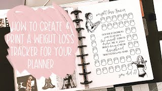 How to create a weight loss tracker for your Happy Planner [upl. by Darreg]