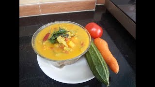 Hirekai sambar or curry by mallamma ajji  ಹಿರೇಕಾಯಿ ಸಾಂಬಾರ್ [upl. by Akinad]