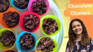 CHOCOLATE CORNFLAKE CLUSTERS  delicious and quick nobake dessert or snack recipe [upl. by Song]