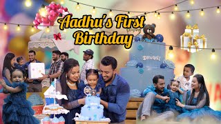 Aadhutys First Birthday Celebration✨  Our First Vlog  Dhwani S Anand [upl. by Demitria]