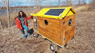 Adding Solar Panels On The Drivable Cabin Camper  Full Solar Build  Overnight Adventure [upl. by Pooley]