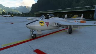 First look at the SwissMilSim De Havilland DH112 Venom in Microsoft Flight Simulator 2020 [upl. by Nuyh]