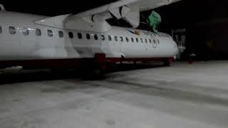 NOVOAIR Airlines Line Maintenance  night view Dhaka Airport  ATR Aeroplane [upl. by Blaise586]