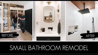 EXTREME BATHROOM RENOVATION  Small Bathroom Remodel [upl. by Enaols]