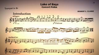 TRUMPET SOLO Herbert L Clarke Solos  Lake of Bays [upl. by Annawik]