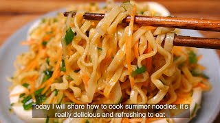 Steaming instant noodles and eggs in a pot  Summer noodles dish delicious food cooking [upl. by Zitvaa]