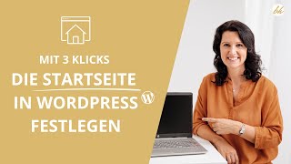 WordPress Startseite festlegen  einfache Anleitung 2022 [upl. by Newhall777]