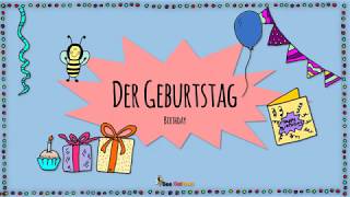 Deutsch lernen  Geburtstag birthday 1 [upl. by Eidda946]