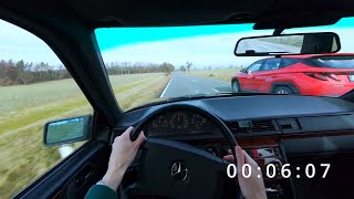 1992 Mercedes w124 30 m103 POV TEST DRIVE ON AUTOBAHN [upl. by Jackqueline348]