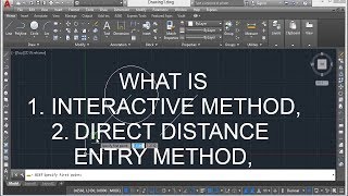 0064 INTERACTIVE amp DIRECT DISTANCE ENTRY METHOD COORDINATE SYSTEM IN AUTOCAD [upl. by Howenstein]