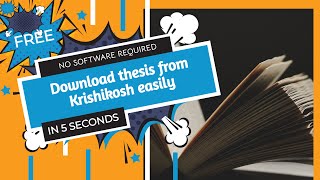 How to download thesis from Krishikosh without software for free [upl. by Harrell909]