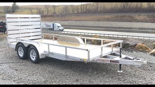 HampH TRSA Railside Aluminum Landscape Utility Trailer 7x16 7000 GVW [upl. by Nottap507]