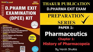 EXIT EXAM 2024 🎯 Pharmaceutics Chapter 1 History of Pharmacopeia  Explanation of Important MCQs [upl. by Windzer]