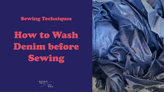 How I pre wash my Denim fabric before sewing [upl. by Odlonyer]