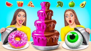 Chocolate Fountain Fondue Challenge  Funny Situations by Bubba DO Challenge [upl. by Amalberga]