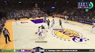 DEVASTO kingbonny 1982 full match gameplay ita nba 2k24 34 pt 18 ass 7 reb carriera lakers vs bucks [upl. by Kappel951]