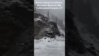 Snow returns to Solitude Mountain Resort In Big Cottonwood Canyon Utah [upl. by Pace]