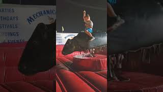 SONS FIRST TIME ON MECHANICAL BULL [upl. by Sedberry]