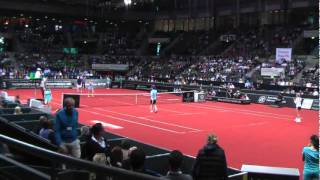 Show match Sabine Lisicki Henri Leconte 24  Porsche Tennis Grand Prix 2011 [upl. by Vey]