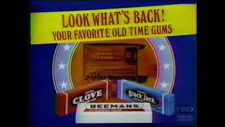 Old Time Gums  Television Commercial  1988  Clove amp Black Jack amp Beemans [upl. by Enytsirhc]