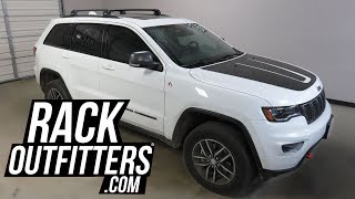 Jeep Grand Cherokee with Thule AeroBlade Edge Roof Rack Crossbars [upl. by Anida933]