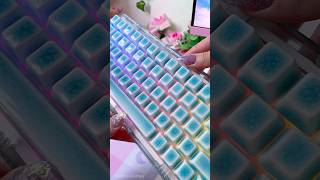 Ceramic Keycaps 😍❄️ ASMR Unboxing Cerakey ✨ 10eegaming setup keycaps kawaii mechanicalkeyboard [upl. by Emad739]