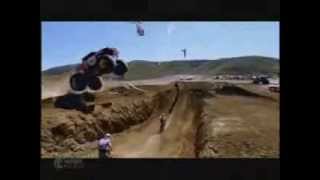 Nitro Circus  Stunt in motocross truck and monster truck [upl. by Coppock]