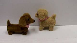 Walking Barking Toy Dogs  Beagle Dachshund Labradoodle [upl. by Leelahk]