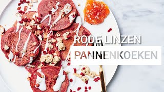 Easy Vegan recept rode linzen pannenkoeken met fermentino [upl. by Geibel]