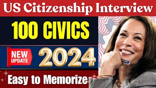 2024 Full Answers USCIS Official 100 Civics Questions amp Answers for US Citizenship Interview 2023 [upl. by Ribaj]