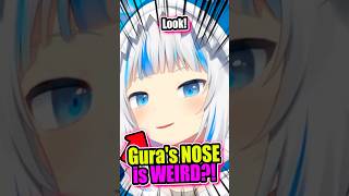 Gura REALIZED Something About Her NOSE🥹 vtuber gawrgura gura hololive shorts [upl. by Cita193]