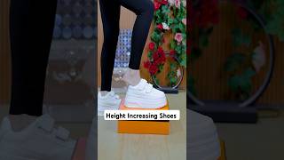 White High Sole Shoes For Fresh Style 🤩 sheshoe highsoleshoes whiteshoes shorts shoes fashion [upl. by Azmuh689]