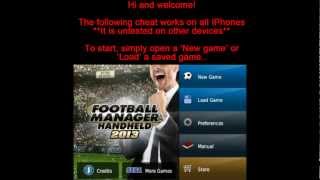 Football Manager Handheld 2013 IPhone Unlimited Money Cheat [upl. by Hamner353]