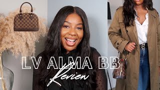 LOUIS VUITTON ALMA BB REVIEW 2021 PROS amp CONS WHAT FITS MOD SHOTS IS IT STILL WORTH GETTING [upl. by Alyl867]