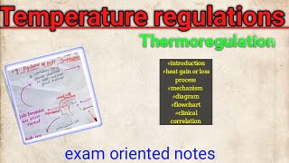 Temperature regulationsthermoregulation physiology [upl. by Evelinn]