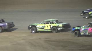 IMCA Stock Cars Main 06102017  141 Speedway Francis Creek Wisconsin [upl. by Mcdonald]