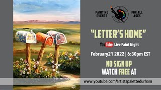 quotLetters Homequot YouTube Live Acrylic Painting Tutorial [upl. by Stuart]