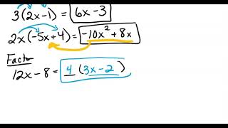 Multiplying by monomial AND Factoring out a GCF [upl. by Naot474]