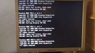 ERRO PXE E61 Media test failure check cable lenovo i946f [upl. by Selry]