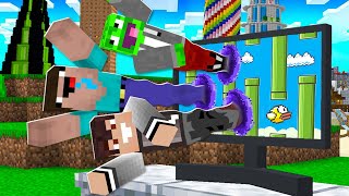 WCIĄGNĘŁO NAS DO GRY WIDEO w Minecraft [upl. by Banyaz]