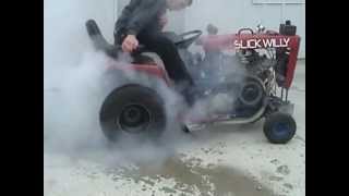 Willy Built Lawn Mower Burn Out [upl. by Albert]