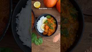 Kürbis Linsen Curry 🧡 vegan und einfach kochen mrsflury rezept Kürbis Rezept [upl. by Lanta]