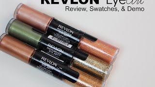 Revlon Eye Art Review Swatches amp Demo  Bailey B [upl. by Ybbor]