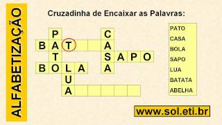 Cruzadinha Infantil Para Alfabetização Encaixar as Palavras nos Lugares Corretos [upl. by Yelyac]