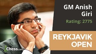 Anish Giri 2017 Reykjavik Open Champion On His Game Vs Baadur Jobava [upl. by Neneek107]